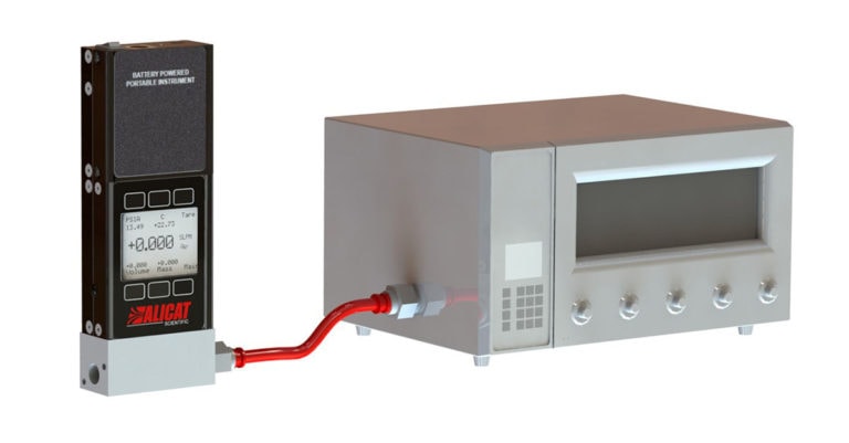 Calibrate gas analyzers with an Alicat MWB mass flow standard